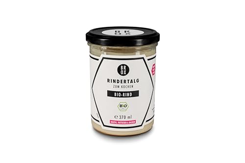 Bio-Rindertalg aus Weidehaltung und Grasfütterung, Zum Braten & Grillen, Keto, Zum Frittieren, Zum Braten & Grillen, Aus Deutschland 370ml von Brox