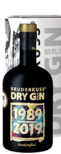 Bruderkuss Dry Gin 0,5 l 46% Vol. I 30 Jahre Mauerfall Edition I mit Geschenkbox limitiert von Bruderkuss