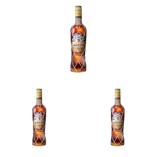 Brugal Añejo Ron Superior 5 Jahre | dominikanischer Rum | milder, bernsteinfarbener Premium-Rum | 38% Vol | 700ml Einzelflasche (Packung mit 3) von Brugal