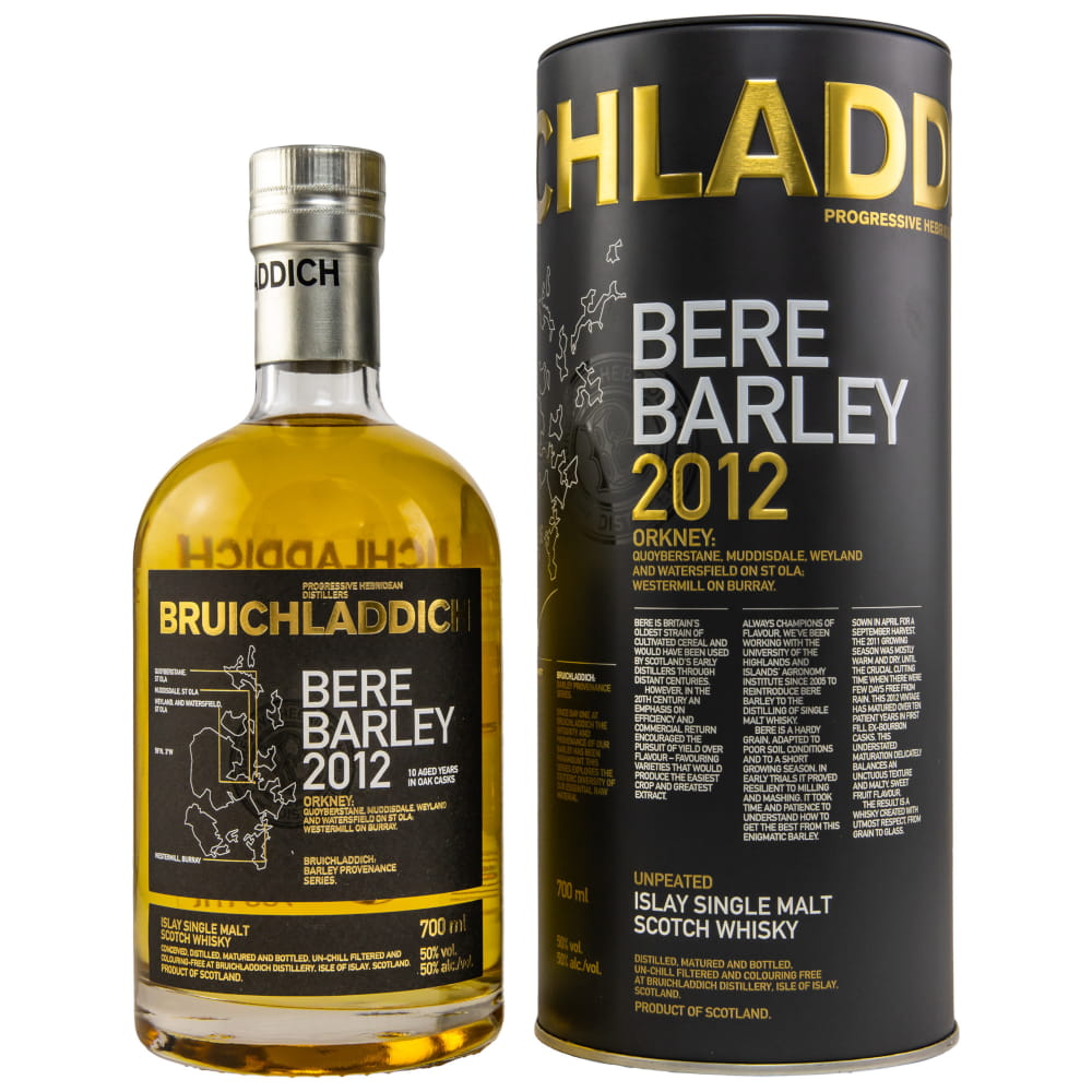 Bruichladdich Bere Barley 2012/2022 10 Jahre 50% vol. 0,7l von Bruichladdich