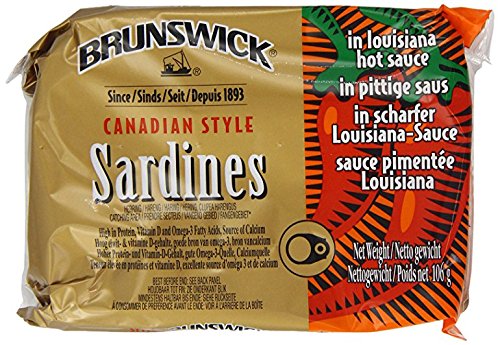 Brunswick Canadian Style Sardinen in Louisiana Hot Soce 106 g von Brunswick