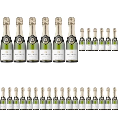 Brut Dargent - Blanc de Blancs, Chardonnay, Sekt Brut (6 x 0.2L) (Packung mit 5) von Brut Dargent