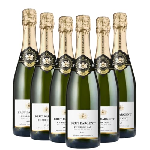 Brut Dargent Chardonnay Brut | 6 x 0,75 L | 11% Vol. | Elegant & Frisch | Ideal für Aperitif & Feiern | Schaumwein Aus Frankreich von Brut Dargent