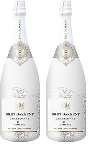 Brut Dargent - Ice Chardonnay Halbtrocken Sekt, Magnum, Methode Traditionnelle (1 X 1.5 L) (Packung mit 2) von Brut Dargent