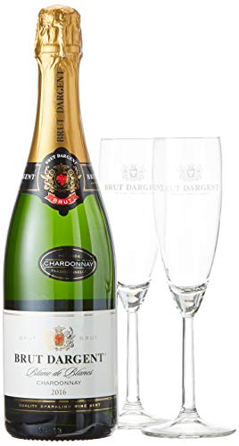 Brut Dargent Sparkling Geschenkpaket mit 2 Gläsern (1 x 0.75 l) von Brut