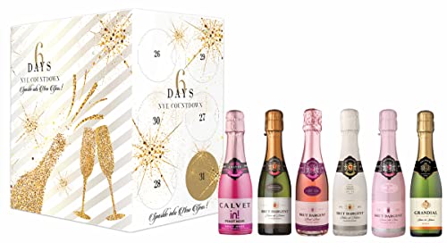 Brut Dargent - Neujahrsedition Geschenkset - Countdown zum neuen Jahr - 6 Sekte Rosé und Weiß (6 x 0,20 l) von Brut Dargent