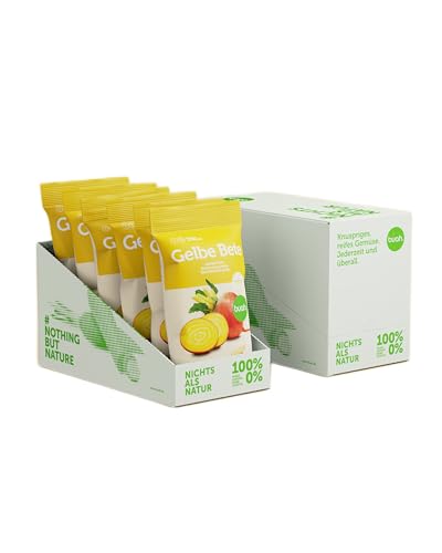 BUAH® Knusprige Gelbe Beete Chips - 100% Natürlich, Ohne Fett & Zusätze, Vegan, Glutenfrei, 6x Snack Beutel von Buah