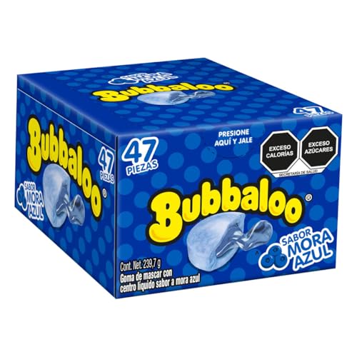 Bubbaloo Adams - goma de mascar 47 pz- sabores varios (Mora Azul, 47pz) von Bubbaloo