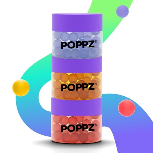 BubbleMania POPPZ® Bubble Tea Perlen | Boba Tapioka Perlen | Fruchtperlen (3er-Pack, Pfirsich, Blaubeere, Wasssermelone Perlen) von BubbleMania