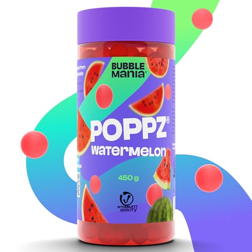 Bubble Mania Bubble Tea Perlen für Bubble Tea | Popping boba Perlen Tapioka Fruchtperlen und Boba Perlen (450 g (1er Pack), Wassermelone) von BubbleMania