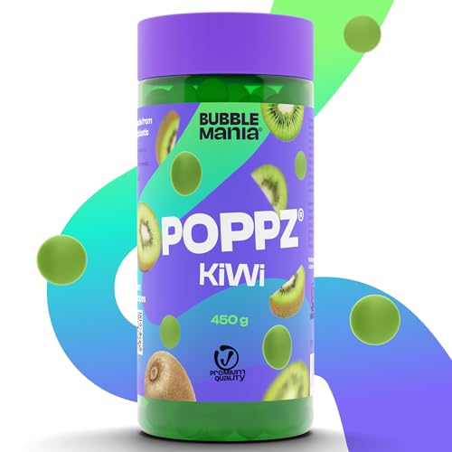 BubbleMania Bubble Tea Perlen Kiwi für Bubble Tea - Bubbles für Bubble Tea, Popping boba Perlen Kiwi, Tapioka Fruchtperlen und Boba Perlen - 100% vegan und glutenfrei 450g von BubbleMania