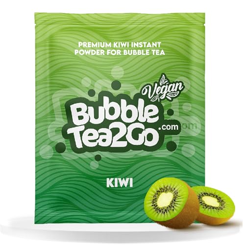 BubbleTea2Go - Kiwi Bubble Tea Pulver 5g -Getränkepulver für Milch, Erfrischender Bubble Tee Pulver Mix, Instant Pulver für Boba Tea, Eistee, Slushies, Smoothie, Eiskaffee & mehr von BubbleTea2Go