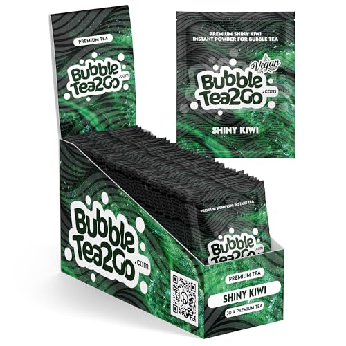 BubbleTea2Go - Shiny Kiwi Bubble Tea Pulver (30 Portionen) - Getränkepulver für Milch, Erfrischender Bubble Tee Pulver Mix, Instant Pulver für Boba Tea, Eistee, Slushies, Smoothie, Eiskaffee & mehr von BubbleTea2Go