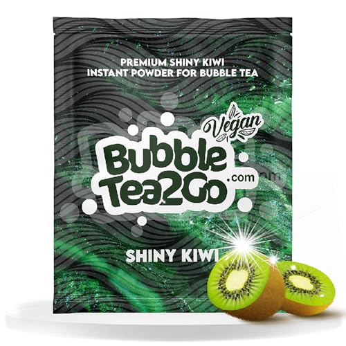 BubbleTea2Go - Shiny Kiwi Bubble Tea Pulver 5g - Getränkepulver für Milch, Erfrischender Bubble Tee Pulver Mix, Instant Pulver für Boba Tea, Eistee, Slushies, Smoothie, Eiskaffee & mehr von BubbleTea2Go