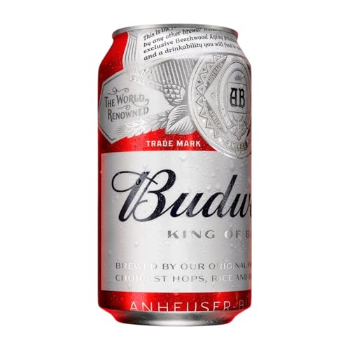 Bier 24 Einheiten Box Budweiser Alu-Dose 33 cl von Budweiser