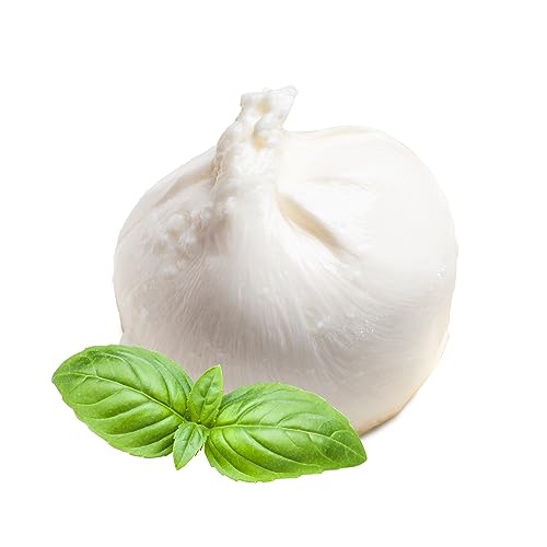 BÜFFEL BILL Burrata di Bufala - 4x125g I Cremig-weich & saftig I Aus 100% italienischer Büffelmilch I Geschmacksintensiv mit Zart-schmelzendem Kern von Büffel Bill