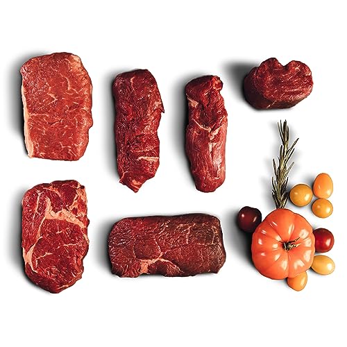 BÜFFEL BILL Tasting Box L - 3kg | Filet Medaillon, Steaks, Rib-Eye, Rumpsteak & Hüftsteak I Zart-saftige Büffelfleisch Cuts I Perfekt zum probieren von Büffel Bill