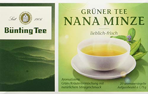 Bünting Tee Grüner Nana Minze (1 x 35 g) von Bünting Tee SEIT 1806