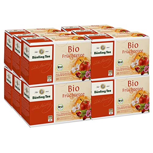 Bünting Tee Früchtetee 12er Pack – Bio Früchtetee – 12 x 20 Teebeutel von Bünting Tee