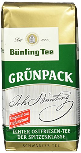 Bünting Tee Grünpack Echter Ostfriesentee 500 g lose, 5er Pack (5 x 500 g) von Bünting Tee