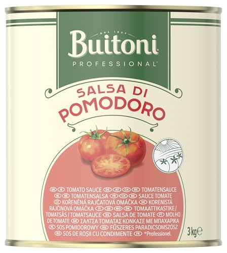 BUITONI Professional Salsa Di Pomodoro, Fertige Tomatensauce, fleischige Sauce mit rundem Zwiebelgeschmack, 1er Pack (1 x 3 kg Dose) von Buitoni