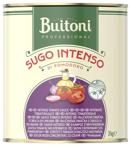 BUITONI Professional Sugo Di Pomodoro Intenso, Fertige Tomatensauce, intensiv, gewürzt mit klassischen italienischen Kräutern und gerösteten Zwiebeln, 1er Pack (1 x 3 kg Dose) von Buitoni