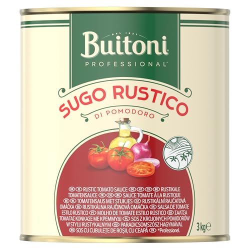 BUITONI Professional Sugo di Pomodoro Rustico, Fertige Tomatensauce, rustikale Sauce nach "Frito"-Art" , 1er Pack (1 x 3 kg Dose) von Buitoni