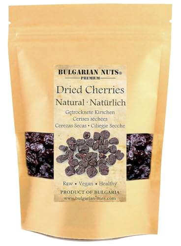 1 kg Kirschen, sonnengetrocknet, voll entsteint, natürlich süß - ohne Zuckerzusatz, ohne Zusatzstoffe, ohne Konservierungsstoffe. Echte Kirschen - Echter Geschmack. von Bulgarian Nuts