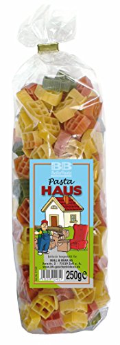 Bull & Bear bunte Haus Nudeln, 250g, Motivnudeln aus Hartweizengrieß, handgefertigt in deutscher Manufaktur, Pasta Geschenk von Bull & Bear