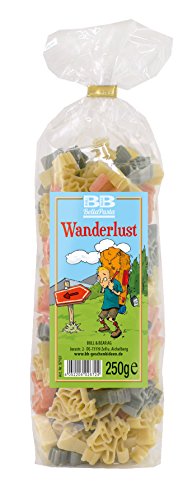 Bull & Bear bunte Wanderer Nudeln 250g, Motivnudeln aus Hartweizengrieß, handgefertigt in deutscher Manufaktur, Pasta Geschenk von Bull & Bear