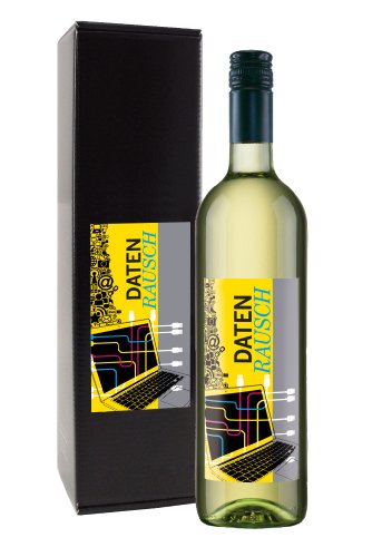 Bull & Bear Wein Geschenk "Datenrausch", Chardonnay 0,75 l, elegantes Geschenk von Bull & Bear