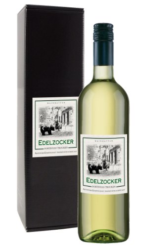 Bull & Bear Wein Geschenk "Edelzocker", Chardonnay 0,75 l, elegantes Geschenk von Bull & Bear