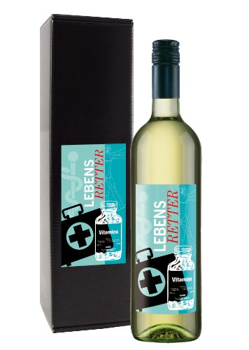 Bull & Bear Wein Geschenk "Lebensretter", Chardonnay 0,75 l, elegantes Geschenk von Bull & Bear