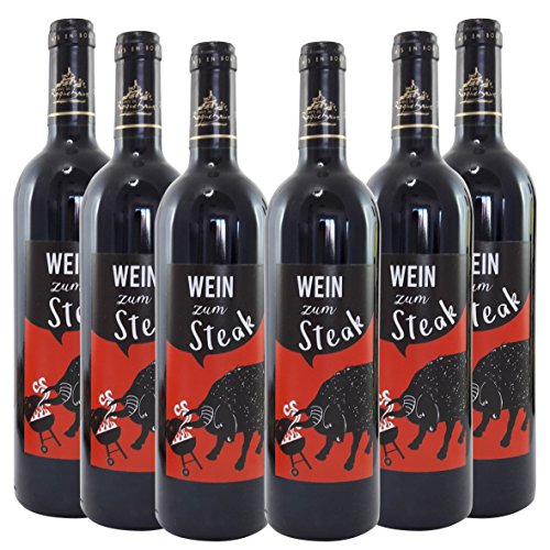 6 x 0,75 l Wein-Geschenk 'Wein zum Steak" von Bull & Bear