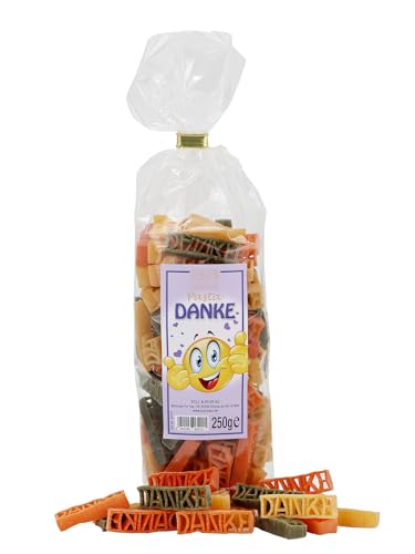 Bull & Bear `Danke´ Pasta Geschenkset, 250g Nudeln mit Schriftzug von Bull & Bear