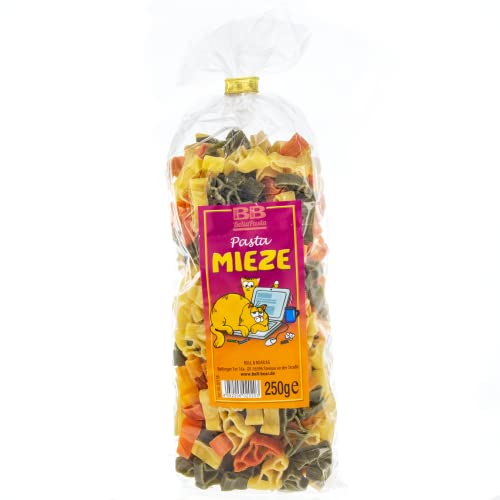 Bull & Bear bunte Katzen Nudeln, 250g, Motivnudeln aus Hartweizengrieß, handgefertigt in deutscher Manufaktur, Pasta Geschenk von Bull & Bear