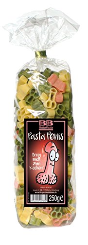 Bull & Bear bunte Penis Nudeln, 250g, Motivnudeln aus Hartweizengrieß, handgefertigt in deutscher Manufaktur, Pasta Geschenk von Bull & Bear