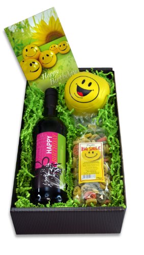 Geschenk zum Geburtstag - Set mit Rotwein, mit Geburtstagskarte von Bull & Bear