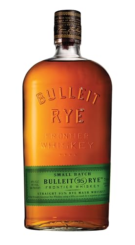 Bulleit 95 Rye Bourbon, Small Batch American Frontier Whiskey, 95%-iger, hoher Roggenanteil, Aromatischer, amerikanisch, handgefertigt in Kentucky, 45,6% vol, 700ml Einzelflasche von Bulleit