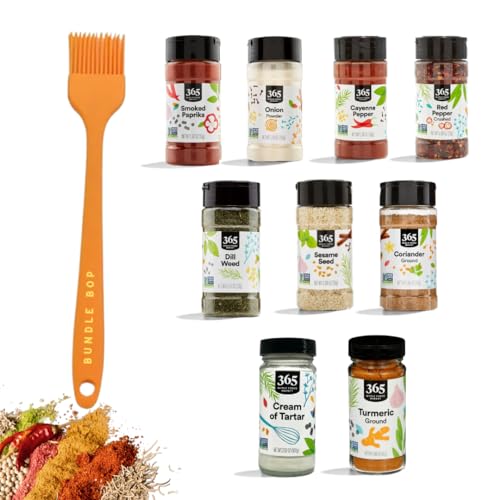 Premium Gewürz- und Gewürz-Sets – Sortimentspackung mit 9 essentiellen Gewürzen, perfektes Startergewürz-Set für Speisekammer, ideales Geschenk für Männer und Frauen, die gerne kochen – Gewürz-Set von von Bundle Bop