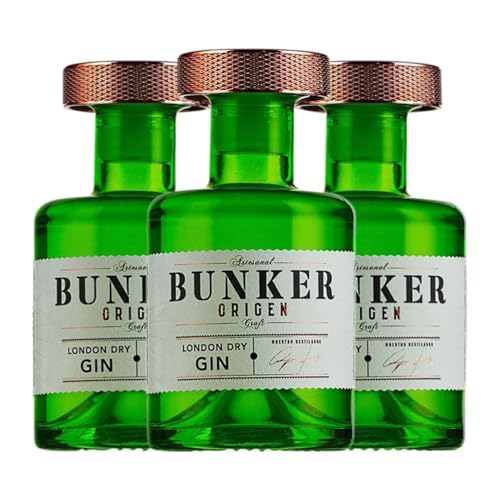 Gin Bunker Origen Kleine Flasche 20 cl (Karton mit 3 Kleine Flasche von 20 cl) von Bunker Distillery