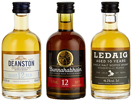 Ledaig Single Malt Miniaturenset - Eine schottische Whiskyreise - Bunnahabhain, Deanston und Ledaig (3 x 0,05 l) von Ledaig