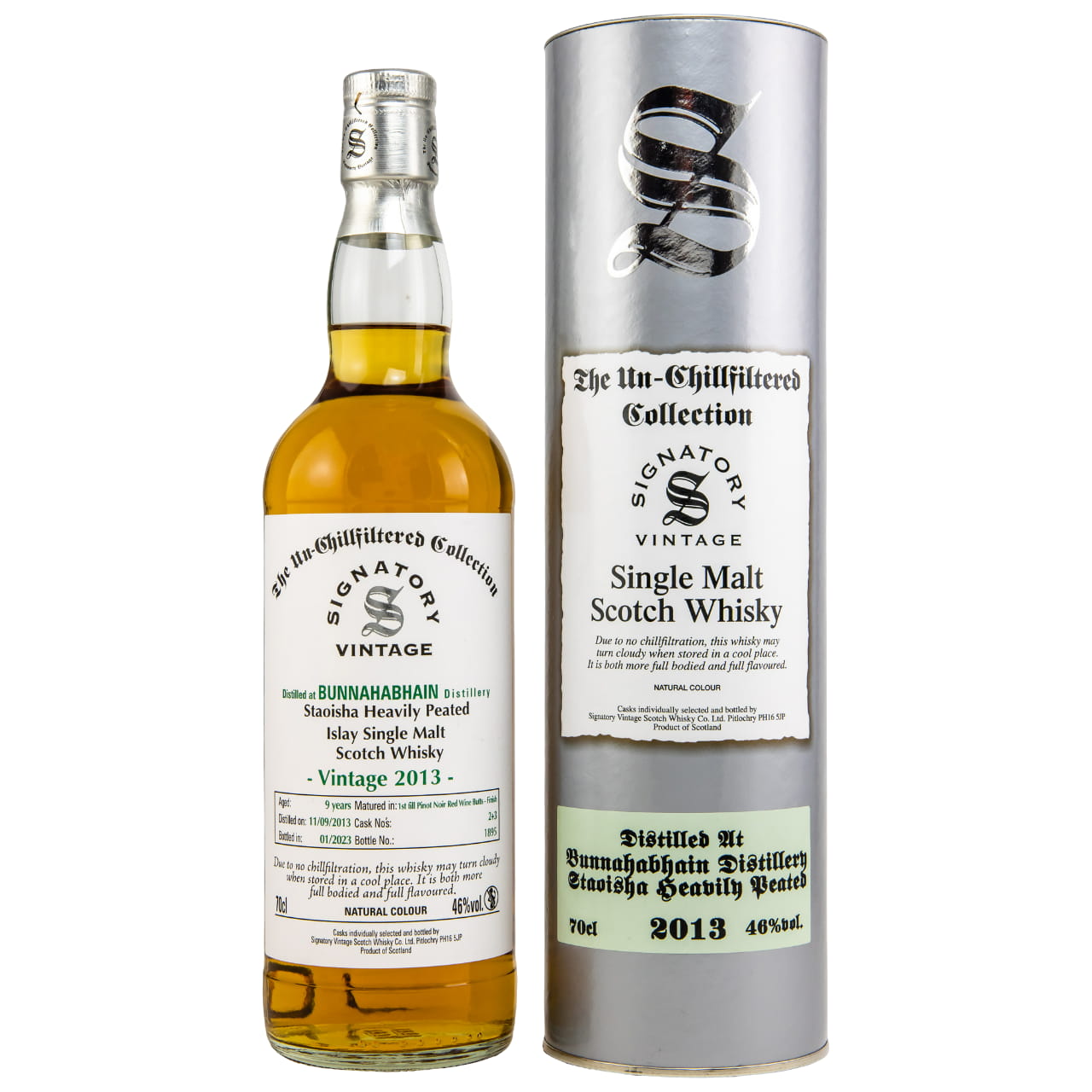 Signatory Vintage Bunnahabhain Staoisha 2013/2023 46% vol. 0,7l von Bunnahabhain