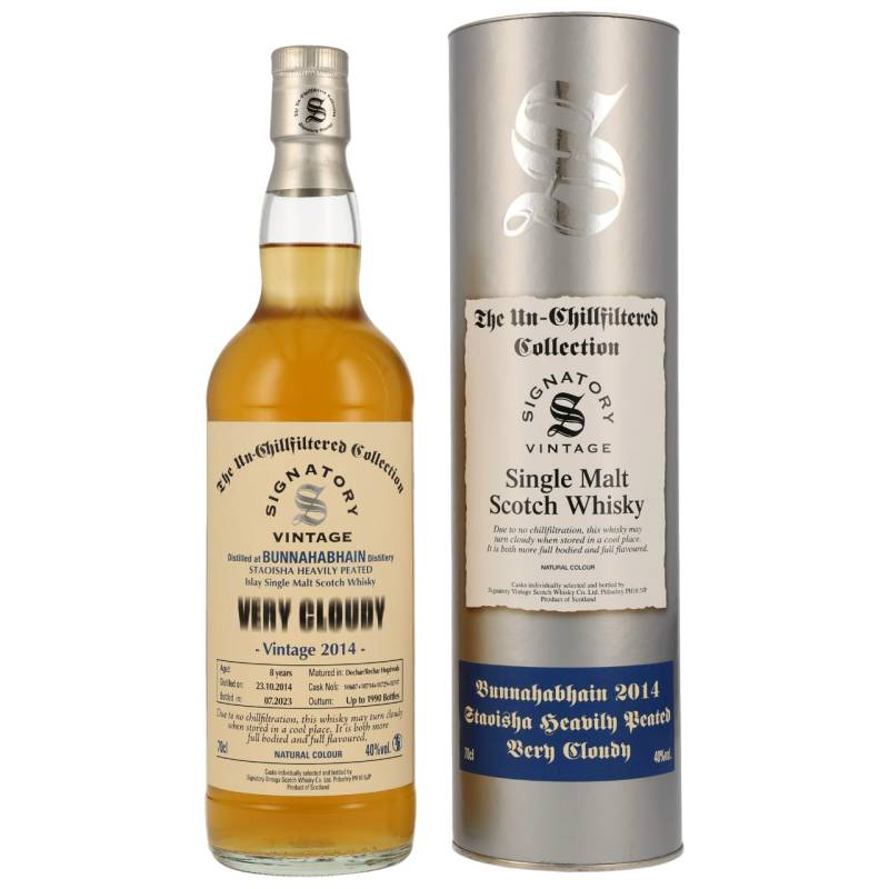 Signatory Vintage Bunnahabhain Staoisha Very Cloudy 2014/2023 40% vol. 0,7l von Bunnahabhain