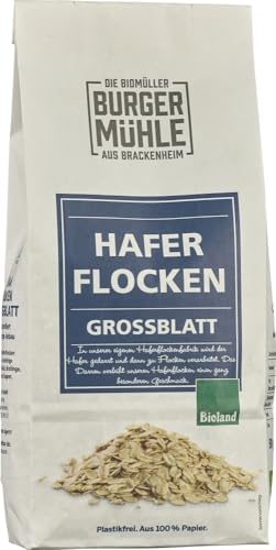 Haferflocken Großblatt, bioland 18 x 500 gr von Burgermühle