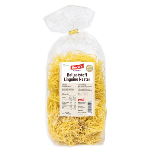 Burgl's Linguine Nester, aus 100% Hartweizengries mit der Extraportion Inulin als Ballaststoff, ohne Ei, 500 gr. von Burgl's