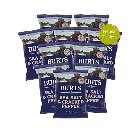 10 x BURTS British Potato Chips Sea Salt & Cracked Pepper 150g von BURTS