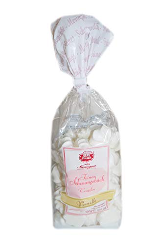 Busch Quality Meringues Tropfen Vanille, feines Schaumgebäck; Merengues, Baisers, 100 g (Packung mit 10) von Busch Quality Meringues