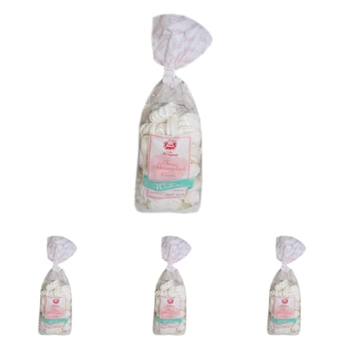 Busch Quality Meringues Wellen Weiß Feines Schaumgebäck, 100 g (Packung mit 4) von Busch Quality Meringues