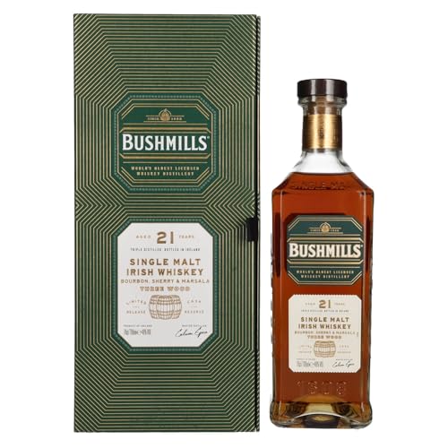 Bushmills 21 Years Old RARE Single Malt Irish Whiskey 46% Vol. 0,7l in Geschenkbox von Bushmills